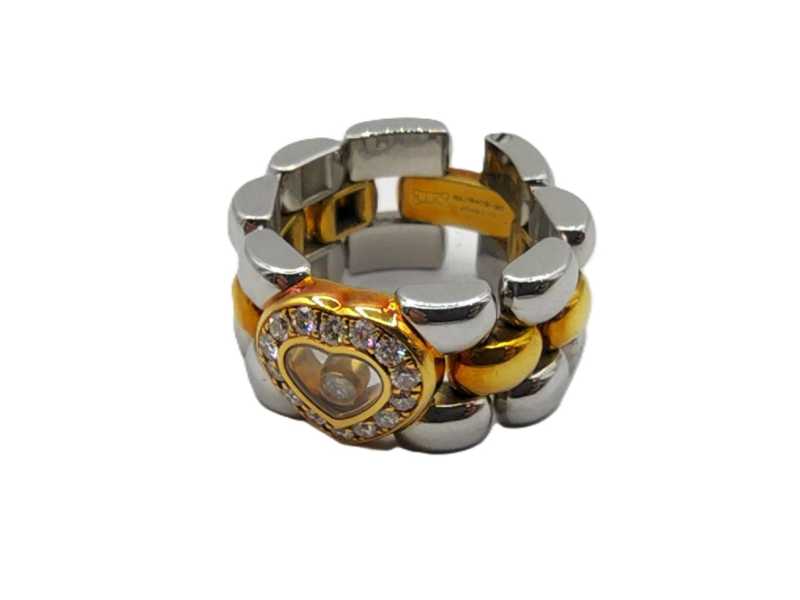 ショパール買取 SS/750YG ハッピー ダイヤモンド リング 828402 20